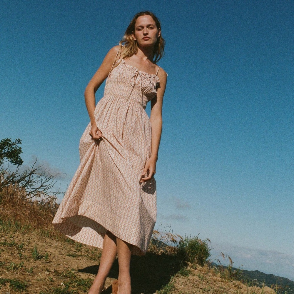 DÔEN Rhoda Dress in Marigold Meadow